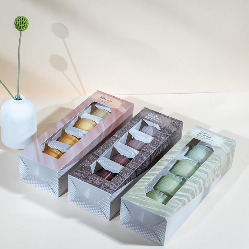 Sraith de 4 chupán coinneal gloine stiallacha beaga ingearacha