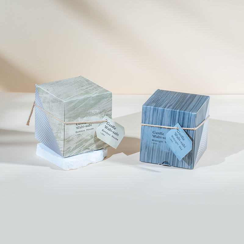 Cupán coinneal gloine cruinn le stripes ingearacha coinnle scent - díoltóir coinneal céir éicea soighe