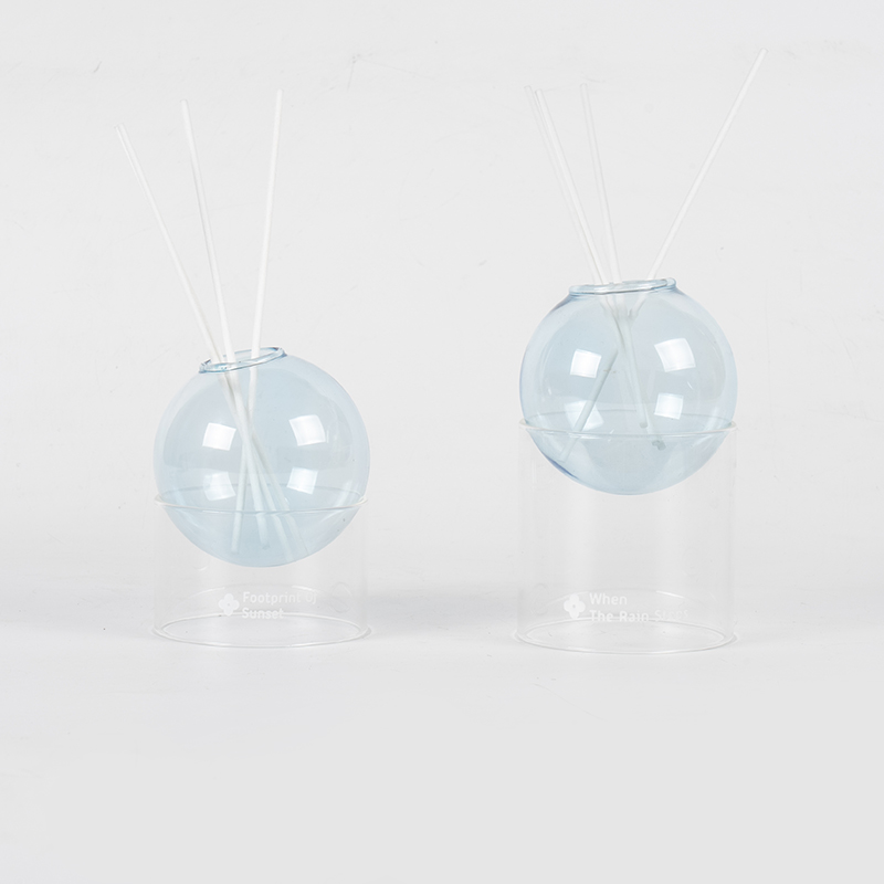 Bonn gloine soiléir, cumhartheiripe stílithe diffuser giolcach de chineál liathróid ghloine