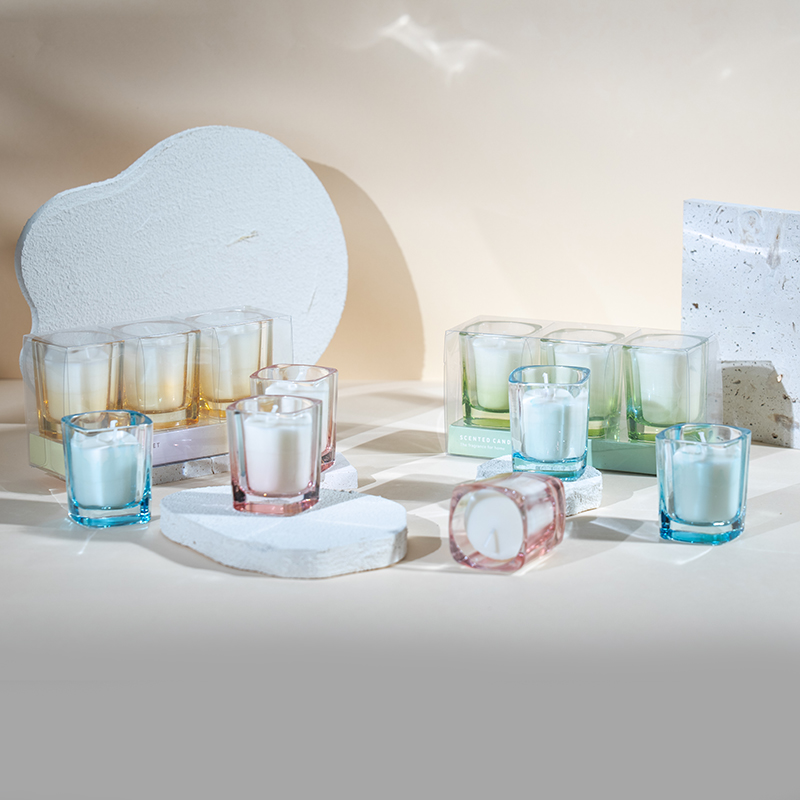 Coinnle cearnach 3pcs socraithe le dath grádán